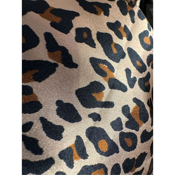 PINk K animal pring leopard cheetah pj pajama lounge Satin robe - Picture 2 of 7